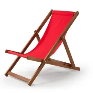 Traditional Southsea Cotton Deckchair Red