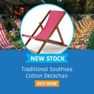 Traditional Southsea Cotton Deckchair Plain / Pink