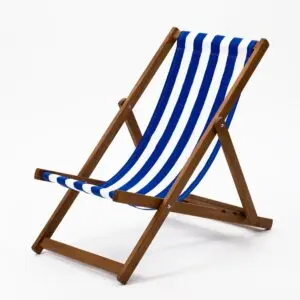 Traditional Southsea Cotton Deckchair Striped Blue/White